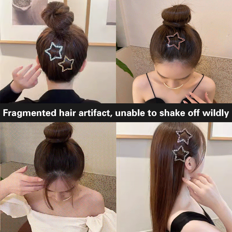 ๐ Rhinestone Five Star Glitter Hair Clip